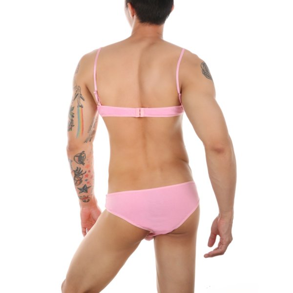 (image for) New Men's Gay Lace Bra And Panty Suit