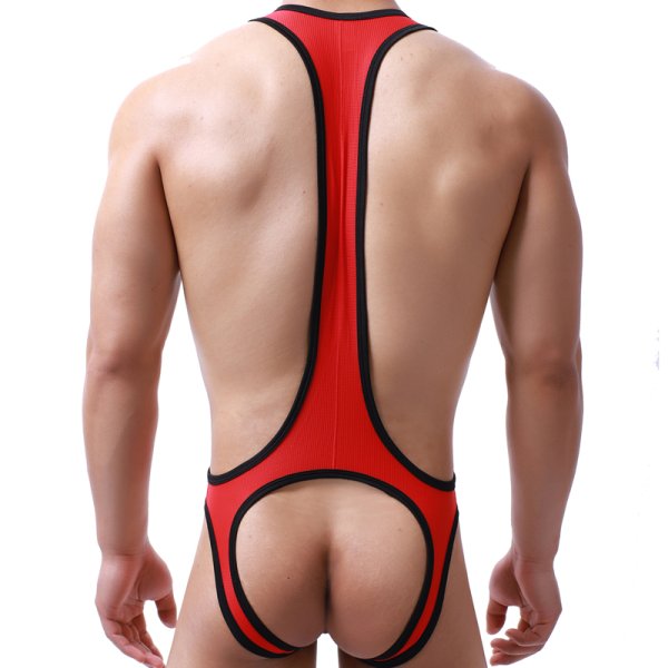 (image for) Men's Breathable Hollowed-out Mesh One-piece Suit