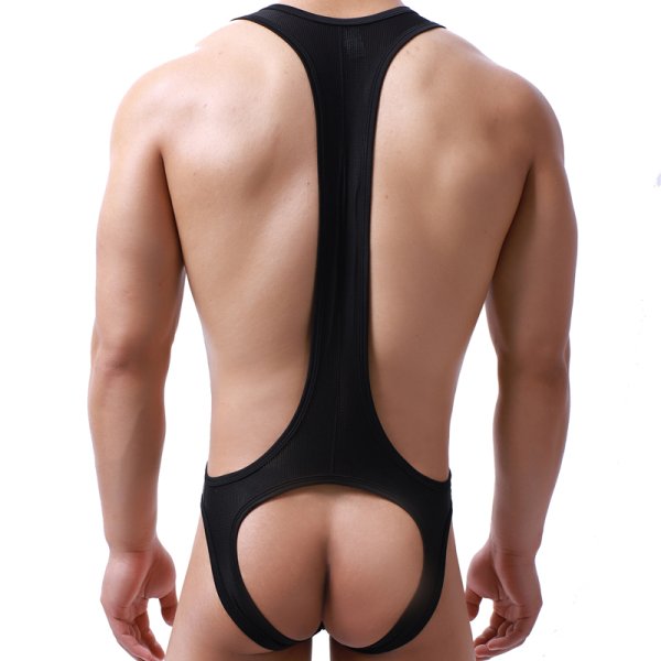 (image for) Men's Breathable Hollowed-out Mesh One-piece Suit