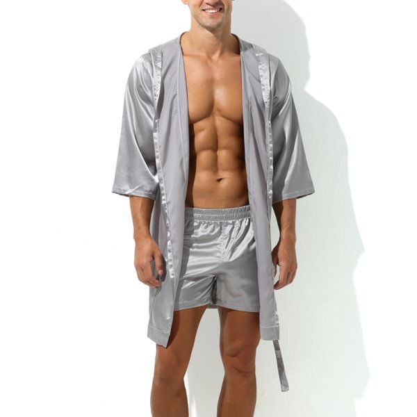 (image for) Sexy Bandaged Relaxed Bathrobe For Men