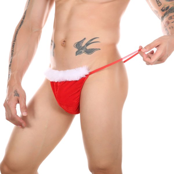 (image for) Men's Christmas Sexy Fluff T-back