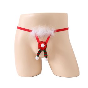 New Christmas Feather Hat Panty For Men