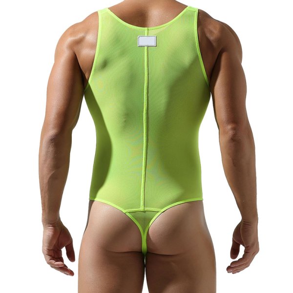 (image for) New Men's Vest Jumpsuit Mesh Sexy Underwears