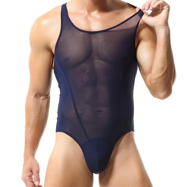 (image for) New Men's Vest Jumpsuit Mesh Sexy Underwears