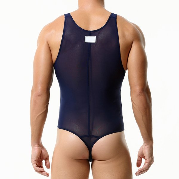 (image for) New Men's Vest Jumpsuit Mesh Sexy Underwears