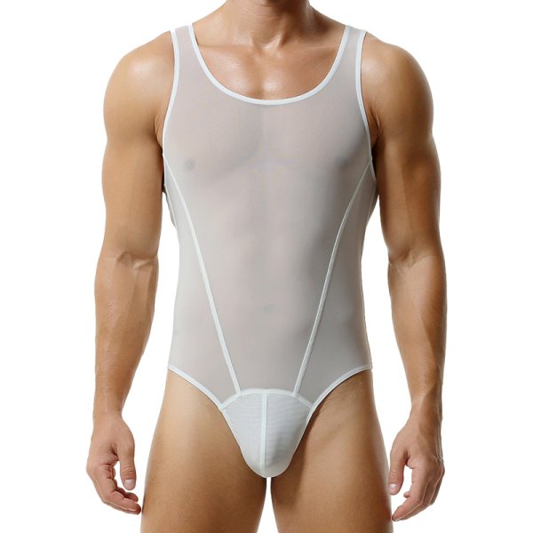 (image for) New Men's Vest Jumpsuit Mesh Sexy Underwears