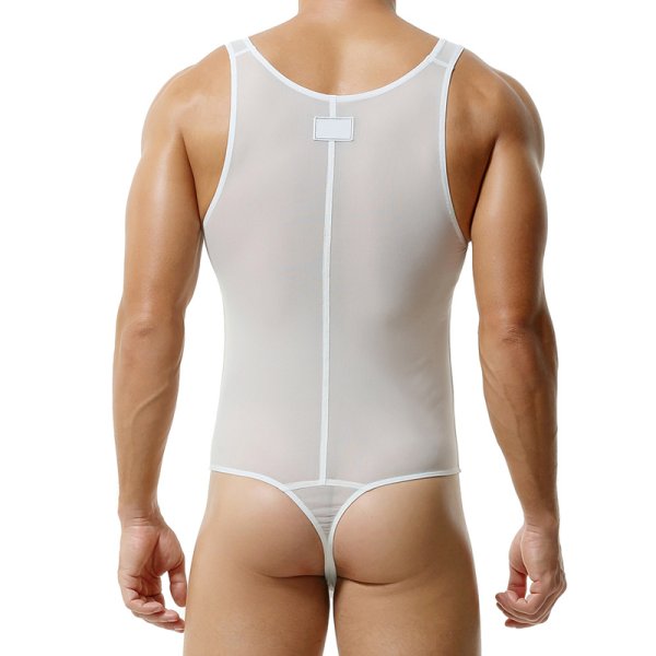 (image for) New Men's Vest Jumpsuit Mesh Sexy Underwears