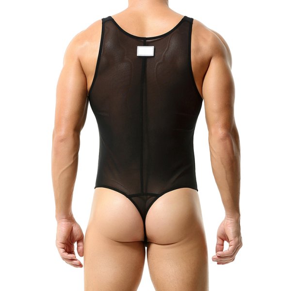 (image for) New Men's Vest Jumpsuit Mesh Sexy Underwears
