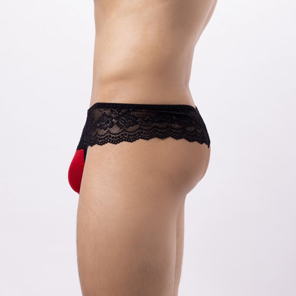 (image for) Sexy Low-waist Night Lace Panty For Men