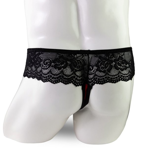 (image for) Sexy Low-waist Night Lace Panty For Men
