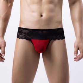 Sexy Low-waist Night Lace Panty For Men
