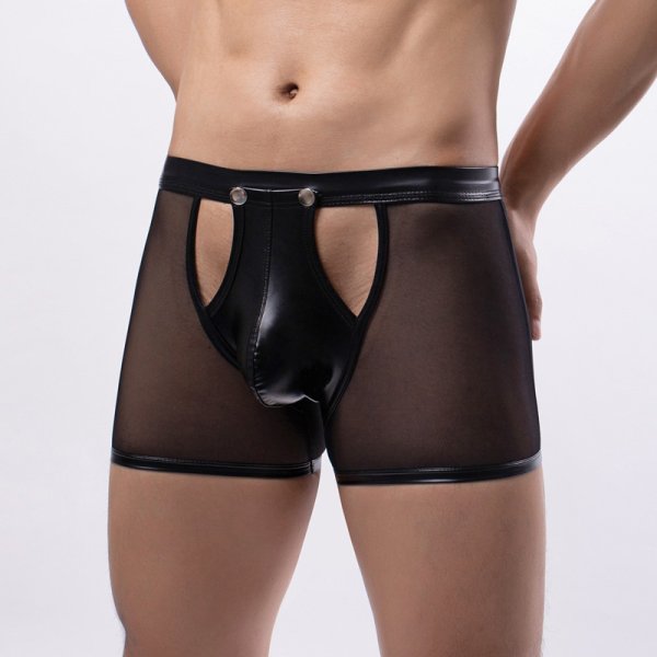 (image for) Men's Hot Front Opening Mesh Panty Boxers