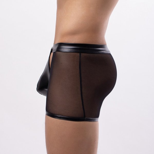 (image for) Men's Hot Front Opening Mesh Panty Boxers