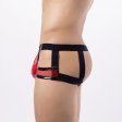 (image for) Men's Patent Leather Hollowed-out Assless Boxers