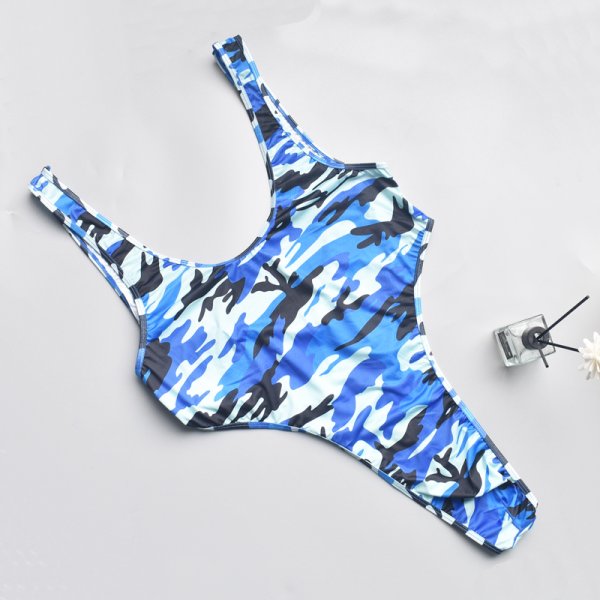 (image for) Strong Men's Elastic Camouflage Bodysuit One-pieces