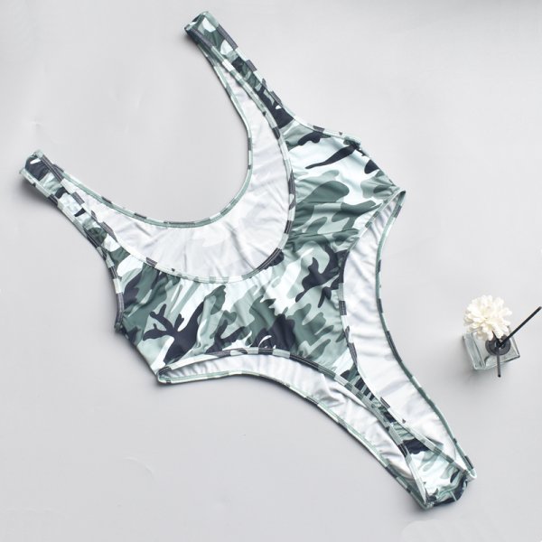 (image for) Strong Men's Elastic Camouflage Bodysuit One-pieces