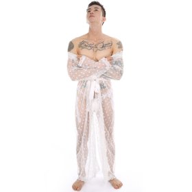 High Quality Men's Night Robe Lace Gown