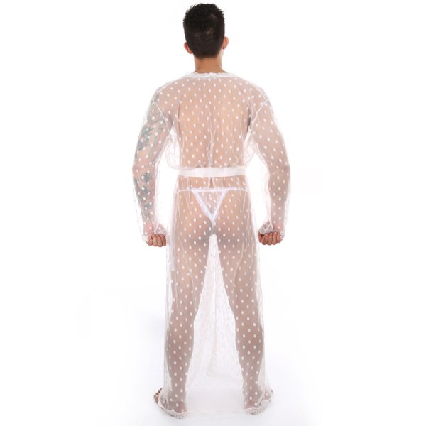 (image for) High Quality Men's Night Robe Lace Gown