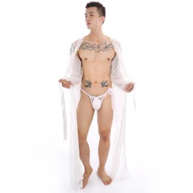 High Quality Men's Night Robe Lace Gown