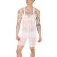 (image for) New Men's Transparent Mesh Night Dress