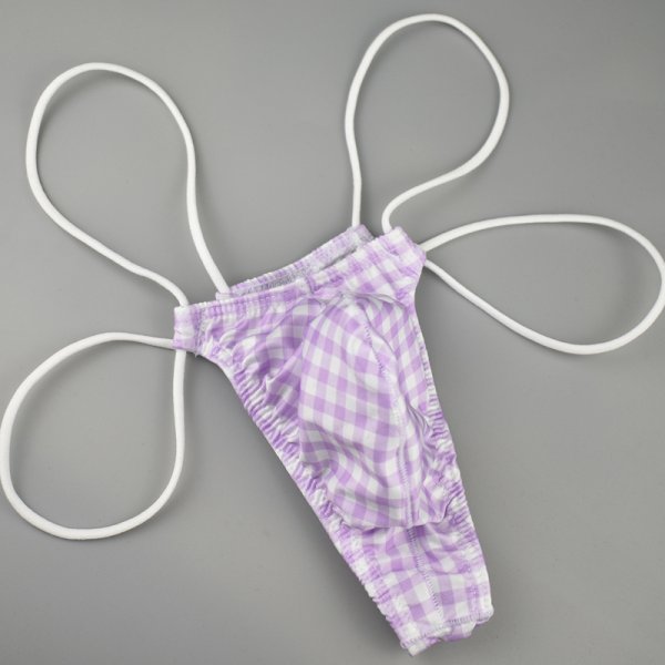 (image for) Men's Plaid Breathable Mesh Panty Night Underwear
