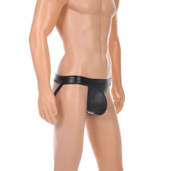 (image for) Men's Sexy Faux Leather Assless Panty