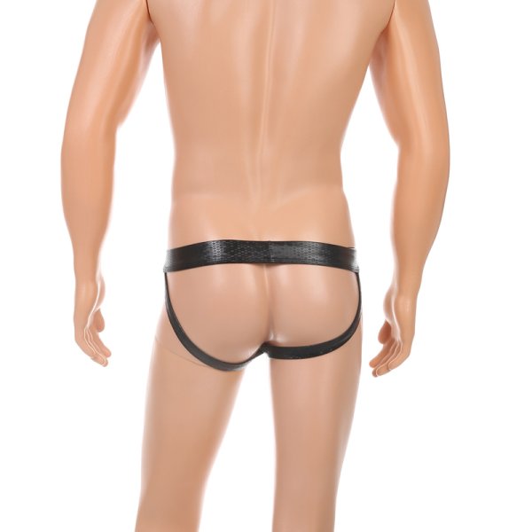 (image for) Men's Sexy Faux Leather Assless Panty