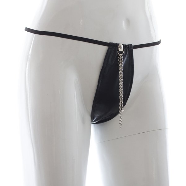(image for) Men's Role Playing Patent Leather Chain Pnaty