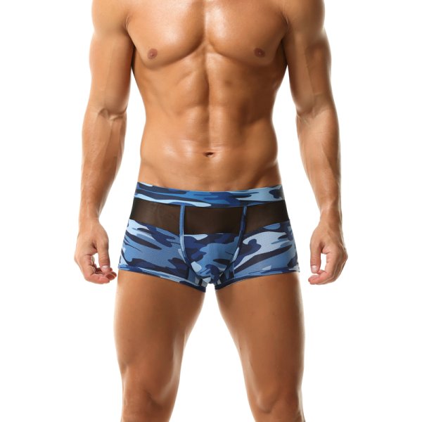 (image for) New Men's Elastic Comfy Mesh Boxers Hot Panty