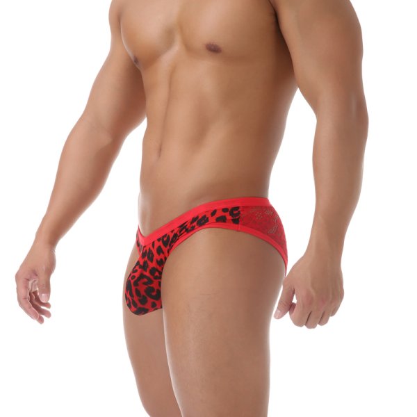(image for) Men's Sexy Leopard Spliced With Lace Panty