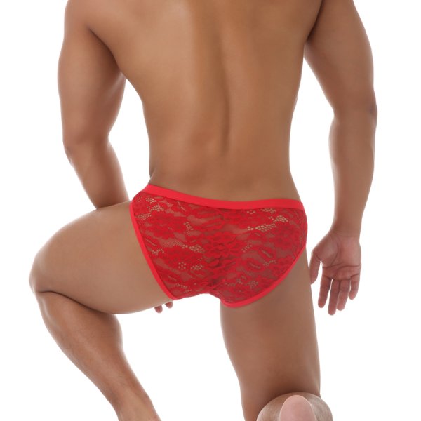 (image for) Men's Sexy Leopard Spliced With Lace Panty