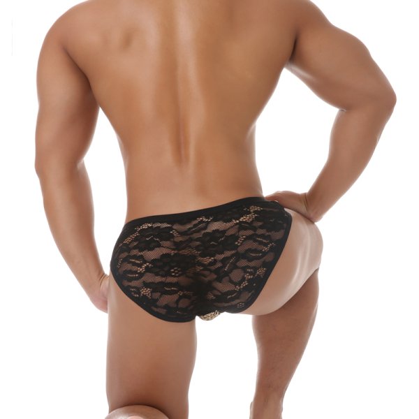 (image for) Men's Sexy Leopard Spliced With Lace Panty