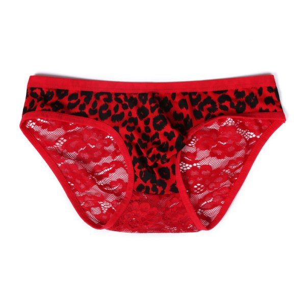 (image for) Men's Sexy Leopard Spliced With Lace Panty