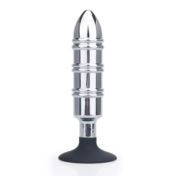 (image for) Silicone Suction Metal Butt Plug