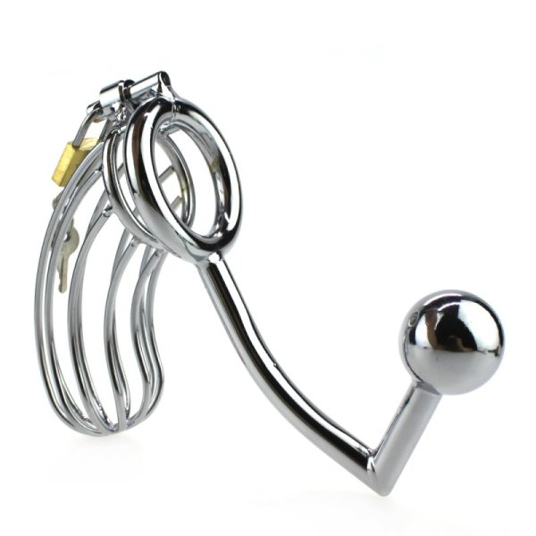 (image for) The Bird Cage Chastity Device With Anal Intruder
