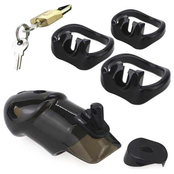 (image for) Rikers Locking Chastity Device - Black