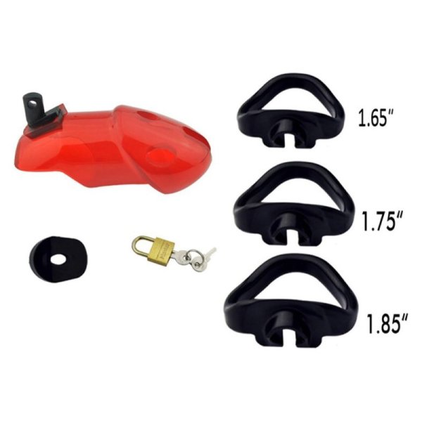 (image for) Rikers Locking Chastity Device - Red