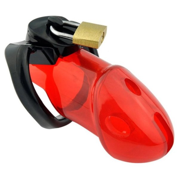 (image for) Rikers Locking Chastity Device - Red