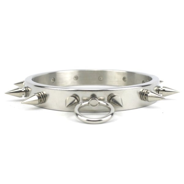 (image for) Male And Female Stainless Steel Spiked Dog Collars