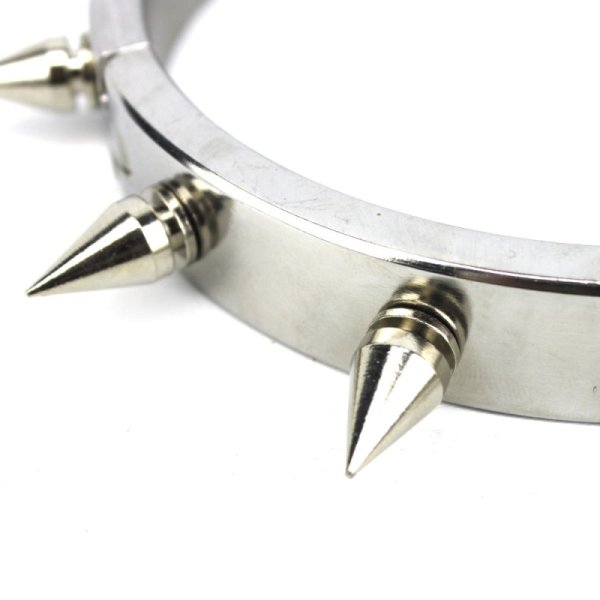 (image for) Male And Female Stainless Steel Spiked Dog Collars