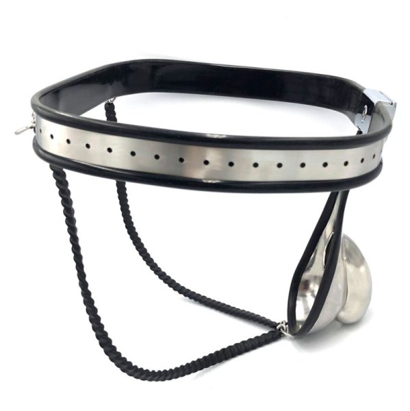 (image for) Male Adjustable Stainless Steel Chastity Belt