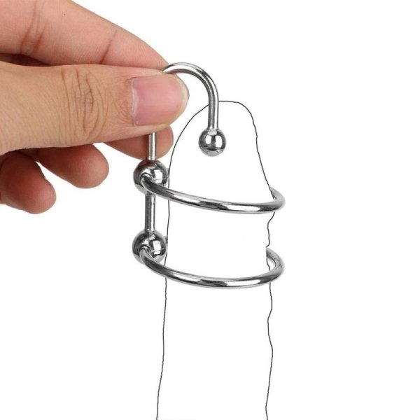 (image for) Double Ring Balled Penis Plug