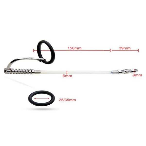 (image for) Marfan Tube Penis Plug With Silicone Glans Ring