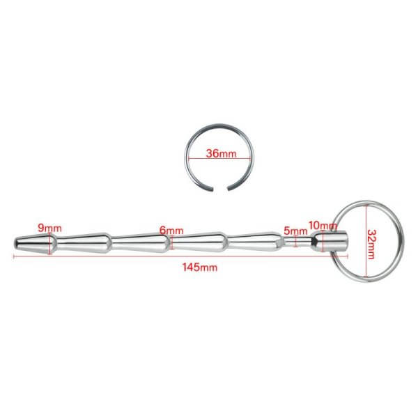 (image for) Medium Metal Penis Plug With Pull Ring
