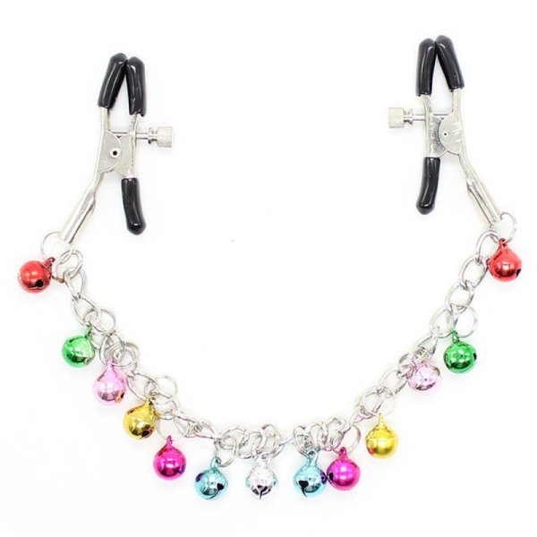 (image for) Ornament Adjustable Nipple Clamps with Bell Chain