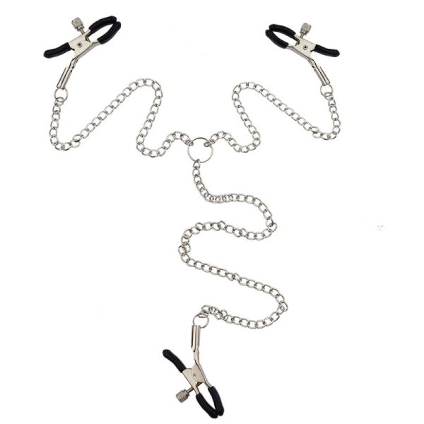 (image for) Nipple Clamps and Clit Clamp with Chain