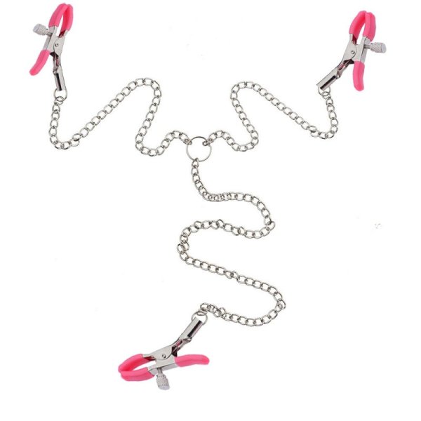 (image for) Nipple Clamps and Clit Clamp with Chain