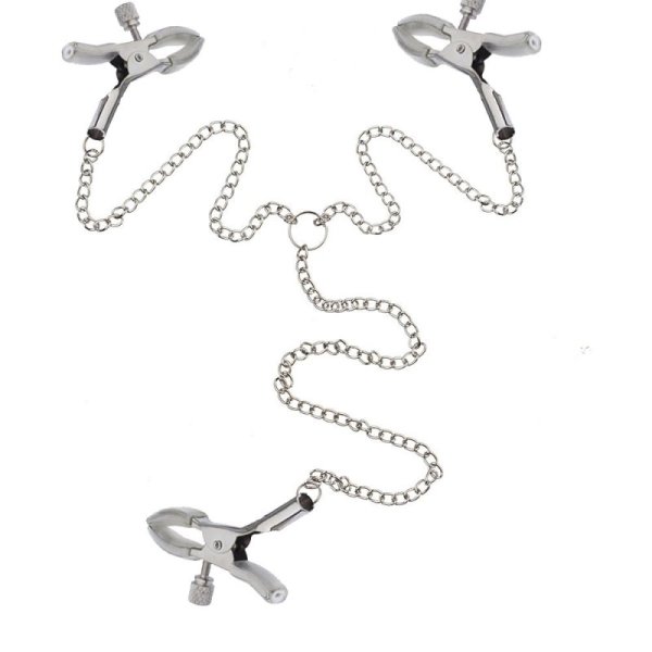 (image for) Nipple Clamps and Clit Clamp with Chain