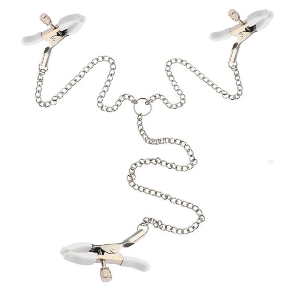 (image for) Nipple Clamps and Clit Clamp with Chain