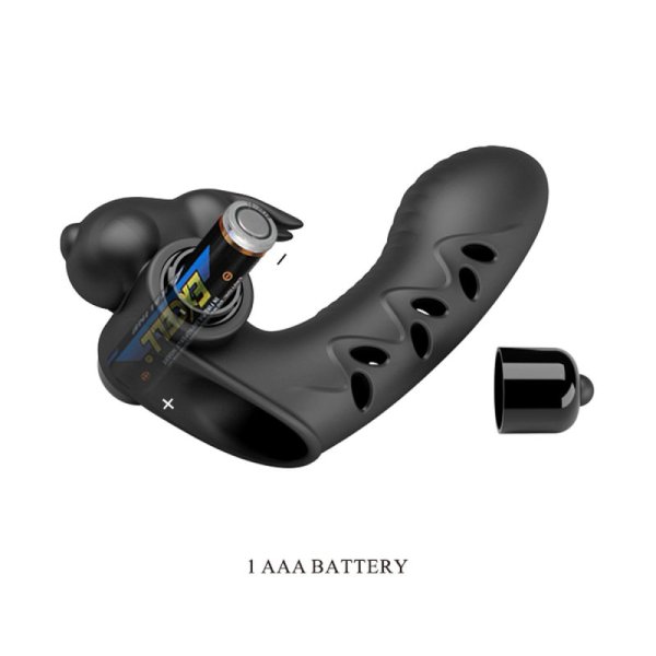 (image for) Silicone Vibrating Rabbit Finger Sleeve